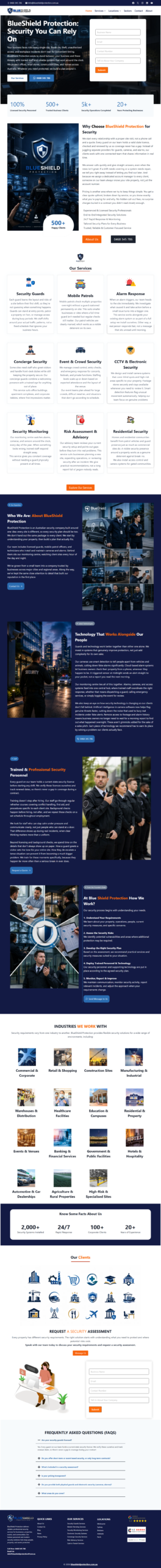 Blue Shield Protection Website Preview