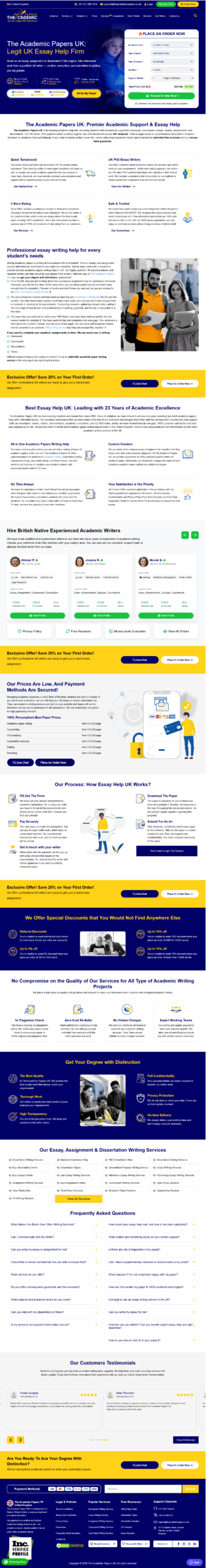 The Academic Papers Website Preview