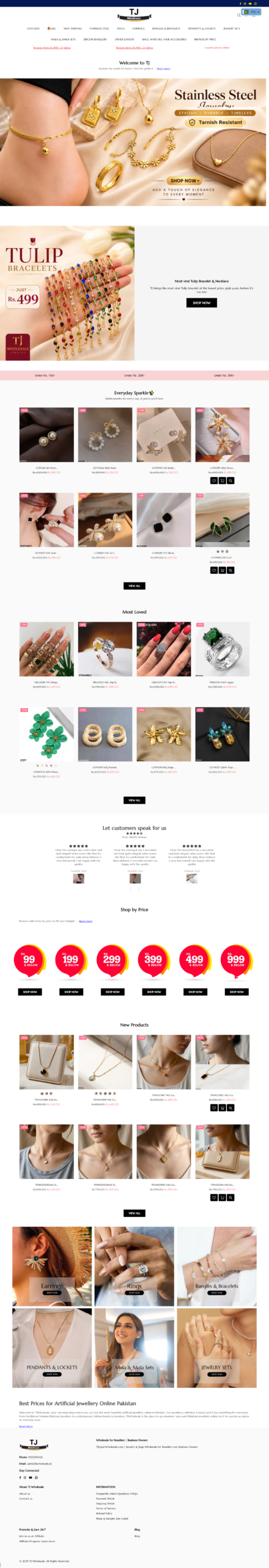 TJ Wholesale Website Preview