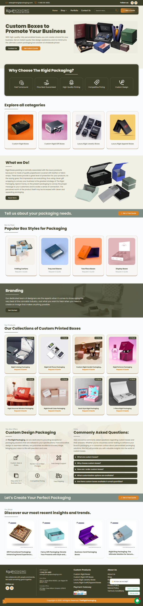 The Rigid Packaging Website Preview